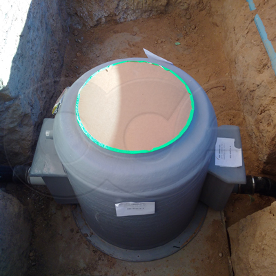 Packaged Metering Manhole connected to the upstream and downstream piping