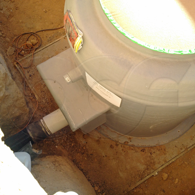 Packaged Metering Manhole connected to the upstream piping