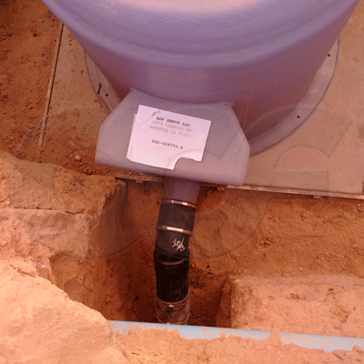 Packaged Metering Manhole connected to the downstream piping