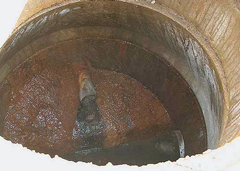 inflow into concrete manhole