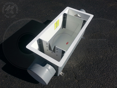 custom weir box manufactured by Openchannelflow for the Indian Health Service