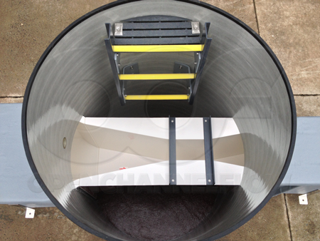 Fiberglass Packaged Metering Manhole with Factory Integrated 6-inch Parshall Flume