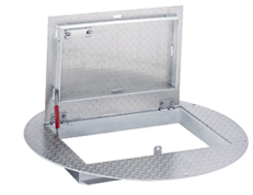 Pedestrian hatch for a Packaged Metering Manhole