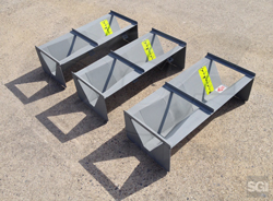 galvanized steel Large 60 degree Trapezoidal flumes with staff gauges from Openchannelflow