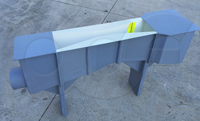 multi-piece cover over a custom fiberglass Openchannelflow Parshall flume