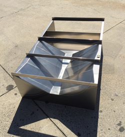 Openchannelflow stainless steel Trapezoidal Flume with custom inlet