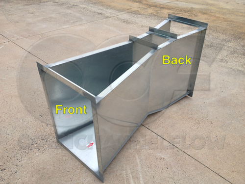 Here's the front and the back of a Parshall flume