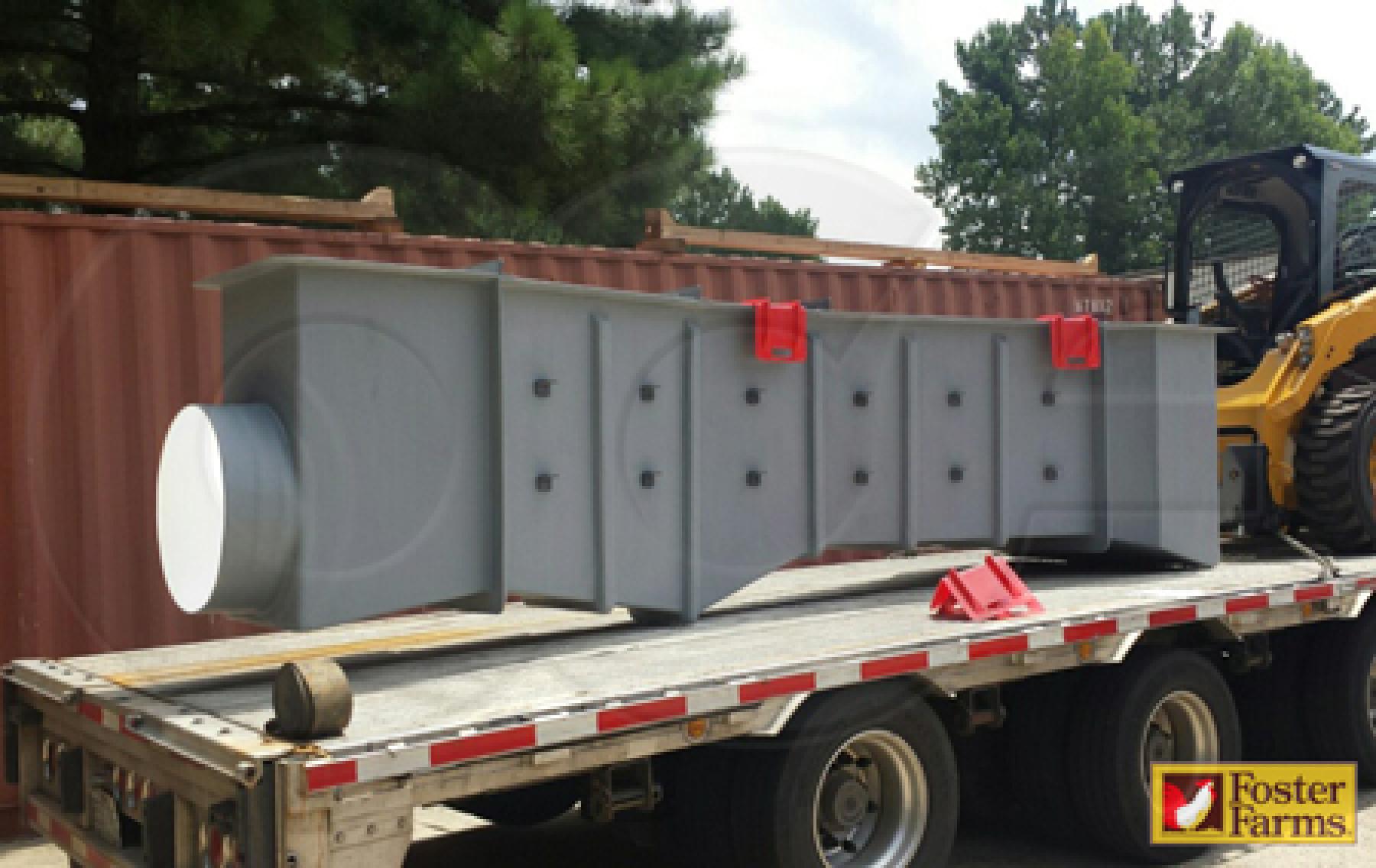 12-inch frp parshall flume with with end adapters and pipe stubs