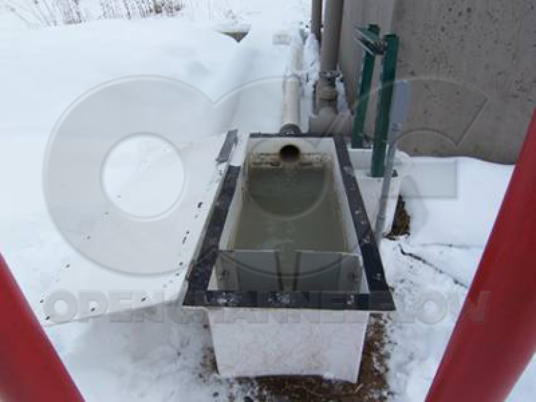 fiberglass weir box with stainless steel weir plate