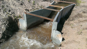 Galvanized Steel Parshall Flume Measuring Irrigation Water Rights