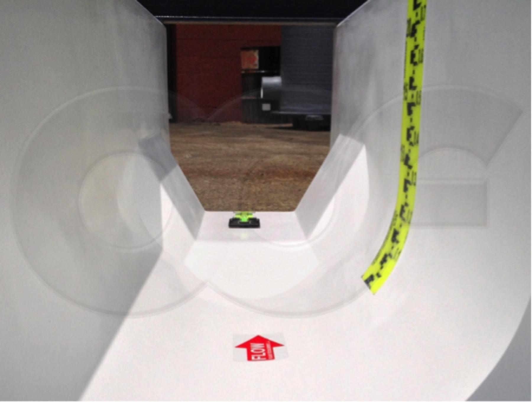 Palmer Bowlus flume with molded in Staff Gauge