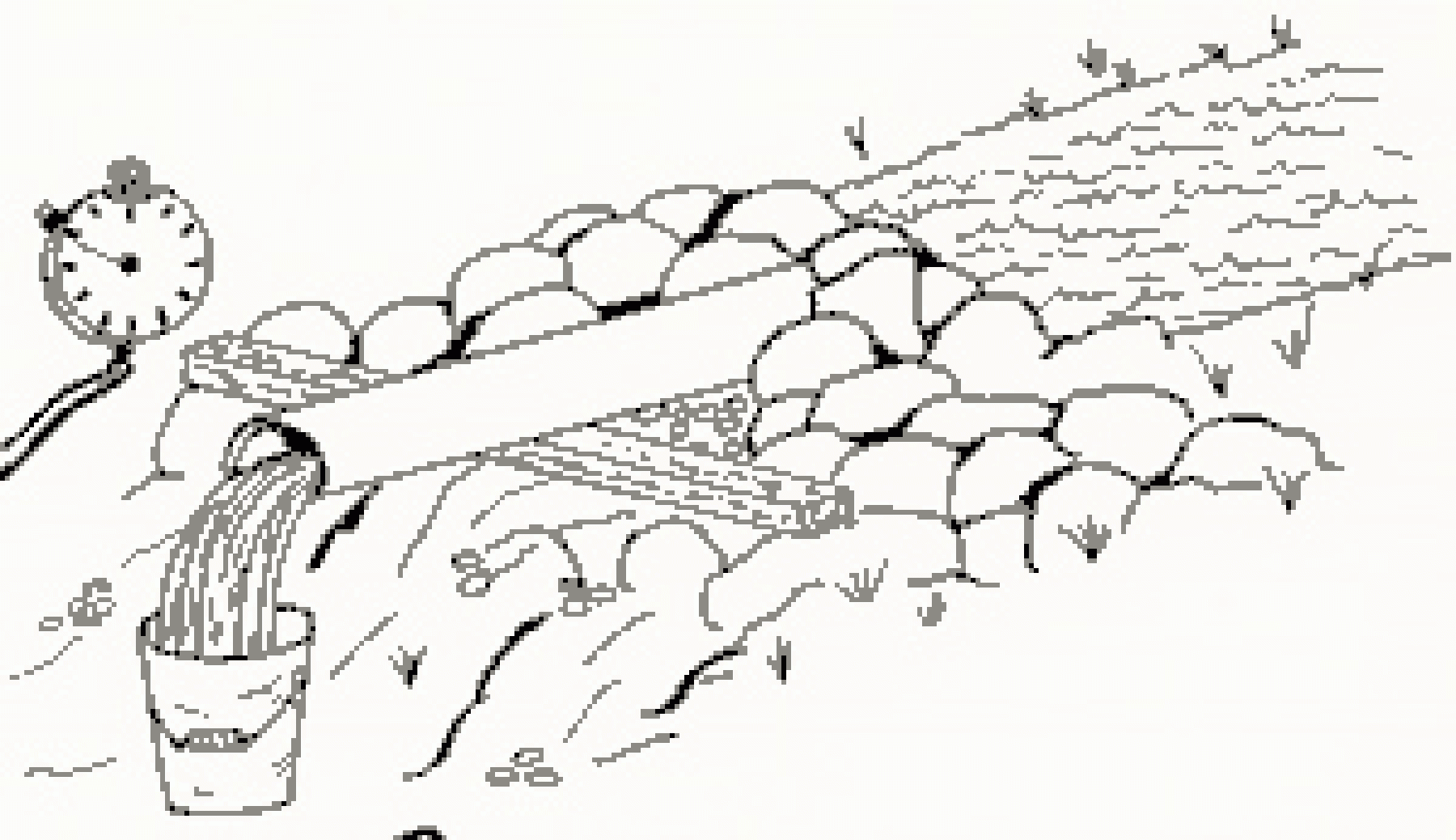 timed-gravimetric method of flow measurement - also know more colloquially as the bucket and stopwatch method