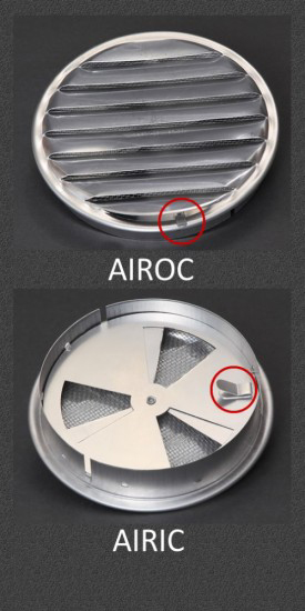 round adjustable vents available for fiberglass equipment shelters