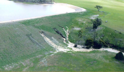 seepage through a reservoir dam