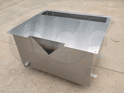 stainless steel weir box for dam seepage flow monitoring with bolt-down cover
