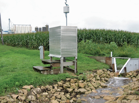 edge-of-field monitoring with a fiberglass H flume