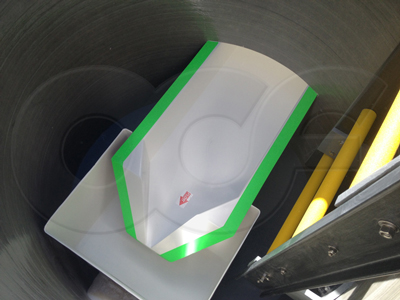 0.75-foot H flume in a fiberglass flow metering manhole