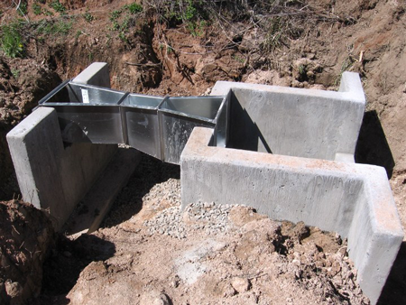 Installation of Galvanized Steel Parshall Flume for Water Rights application