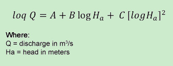 Bos H flume flow equation