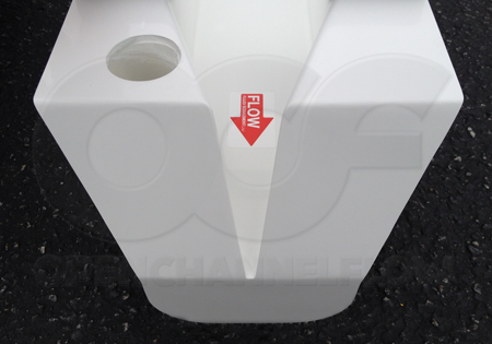 Throat / Discharge of Fiberglass 0.4' HS-Flume (with Probe Well)