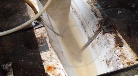 Trapezoidal flume measuring mixed sewage - industrial flows