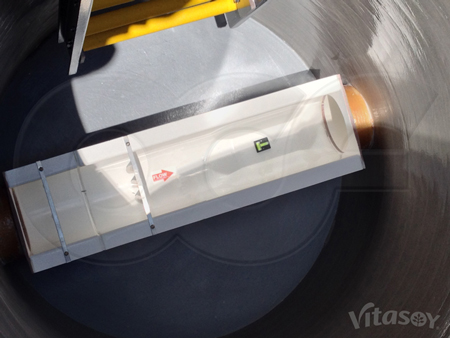 Tranquilizer Rack in a Palmer Bowlus flume mounted in a fiberglass Packaged Metering Manhole from Openchannelflow