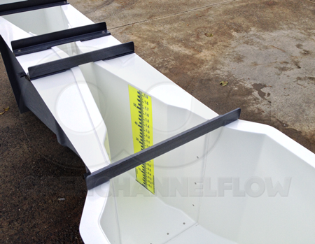 nested fiberglass Parshall flumes manufactured by Openchannelflow