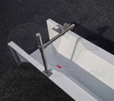 ultrasonic flow meter bracket over fiberglass Openchannelflow Extra Large 60Âº Trapezoidal Flume
