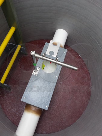 fiberglass Packaged Metering Manhole with a 6-inch Palmer Bowlus with bolt-down cover