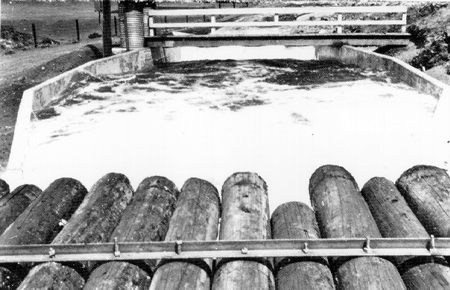 severe surface turbulence entering a Parshall Flume