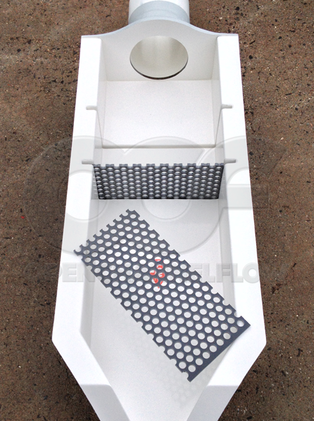 Removable Flow Conditioner in Fiberglass H Flume Approach Section