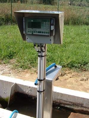 Pulsar Ultrasonic Flow Meter with sun / weather shade