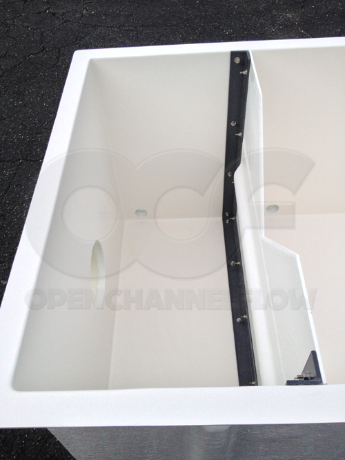 clean-out detail in dam seepage weir box