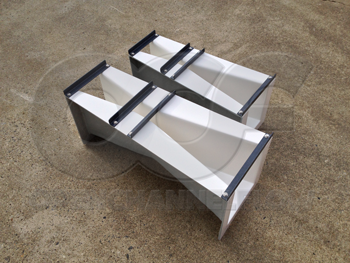 small fiberglass Parshall flumes