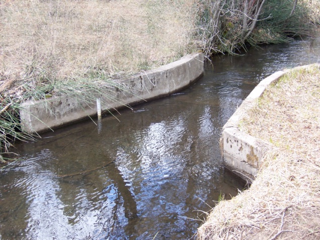 submerged concrete Parshall Flume