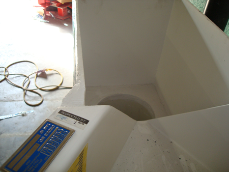 H Flume to Outlet Drop Box Connection