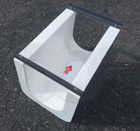 fiberglass 2D+2-inch Permanent Style Palmer Bowlus Flume without Approach Section