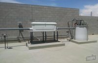 Above grade fiberglass flume enclosure