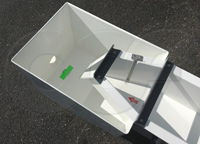 bubbler flow meter tube mounted in a 1-foot H flume