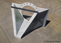 H flume inlet bulkhead drilled for flanged connection