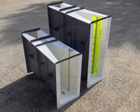 Extended sidewalls on an Openchannelflow Parshall flume