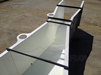 Dual stilling wells on an Openchannelflow fiberglass Parshall flume