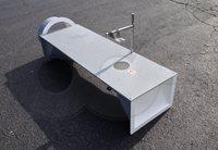 bolt down fiberglass cover over a Trapezoidal flume